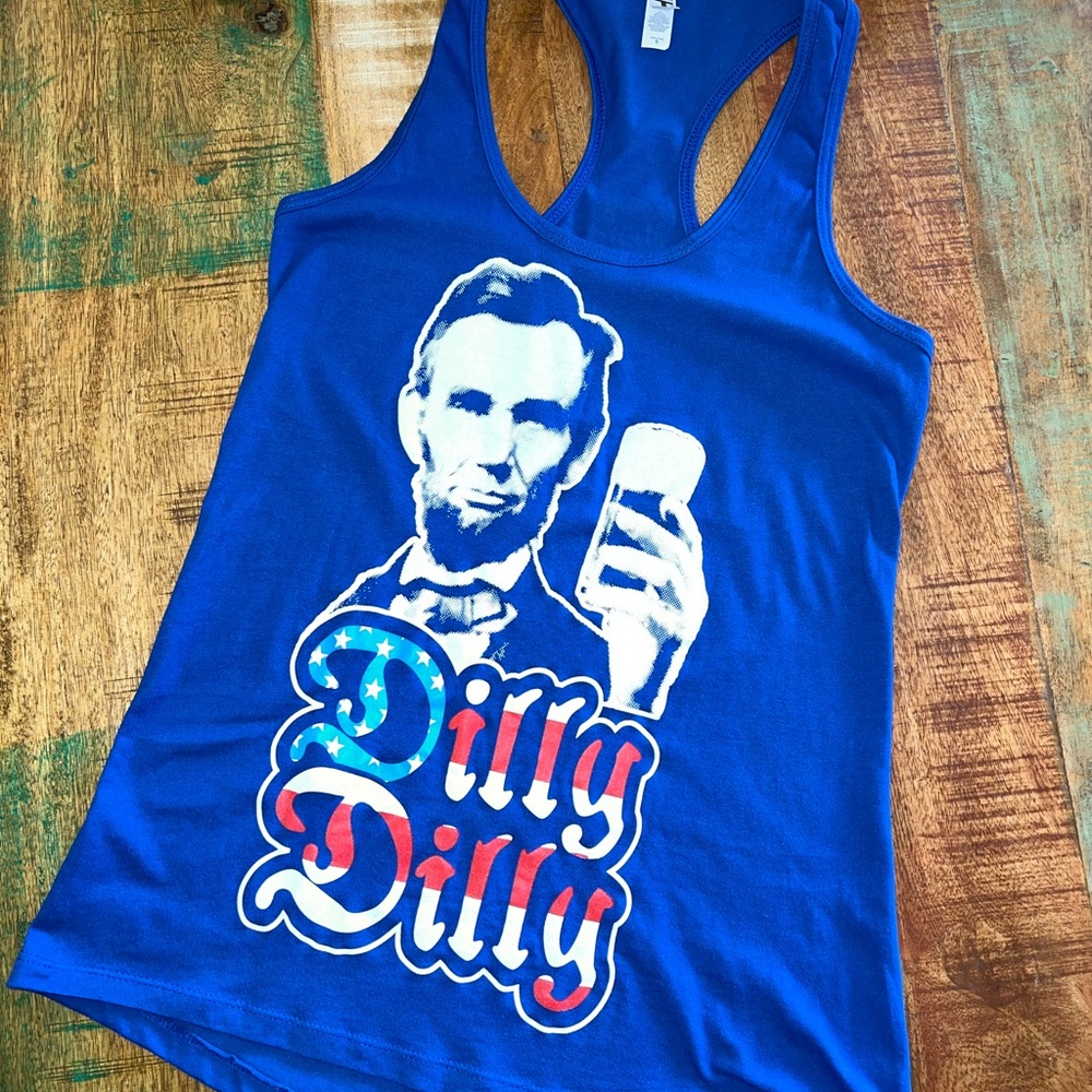 Dilly Dilly racerback tank. SZ. S. NWOT